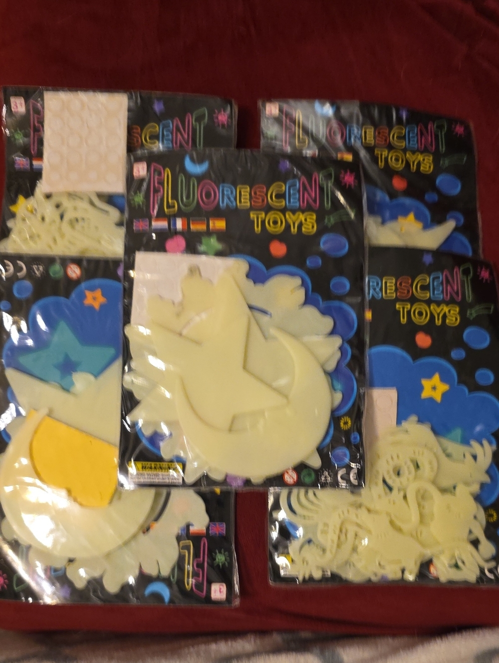 Fluorescent Toys Pack Of 5 Glow In The Dark Decorating Sets